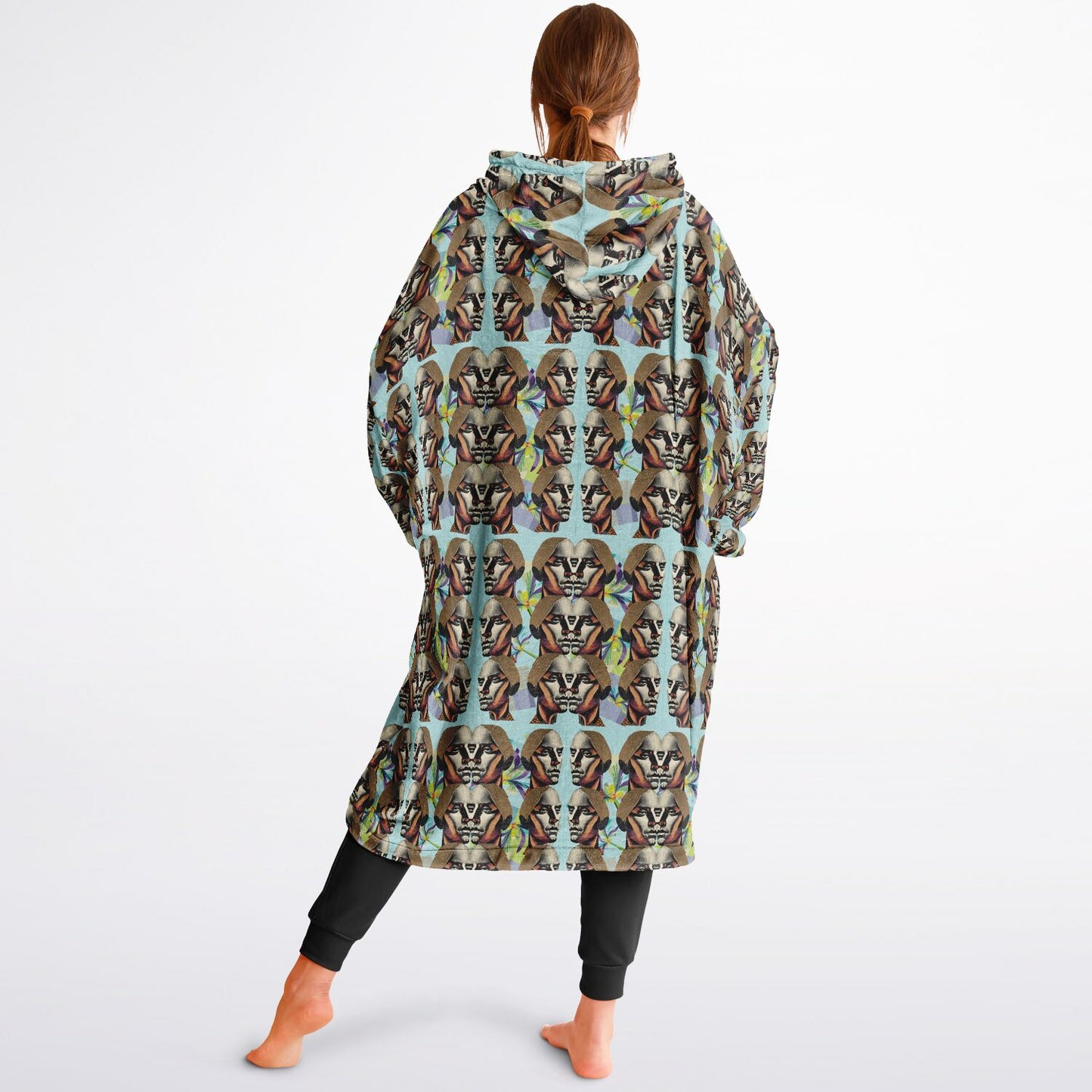 Snug Hoodie Economy - AOP Kukloso Cubist Faces No 49 - Free Shipping