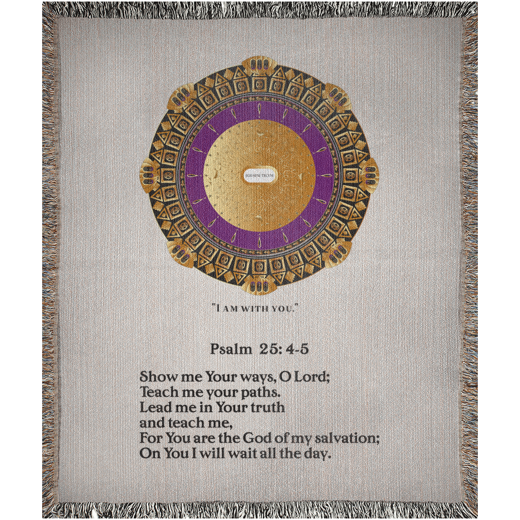 Woven Blankets Kukloso Psalm 25: 1-5 Version 2- Free Shipping