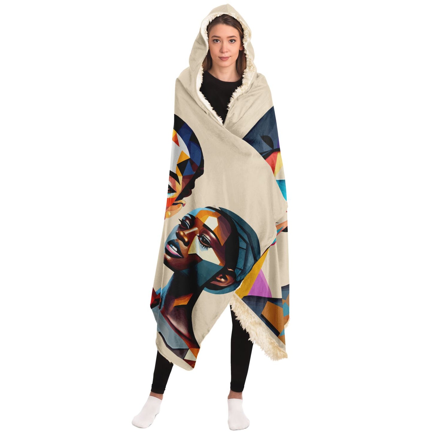 Hooded Blanket - AOP Kukloso The Four Ladies No 4 - Free Shipping