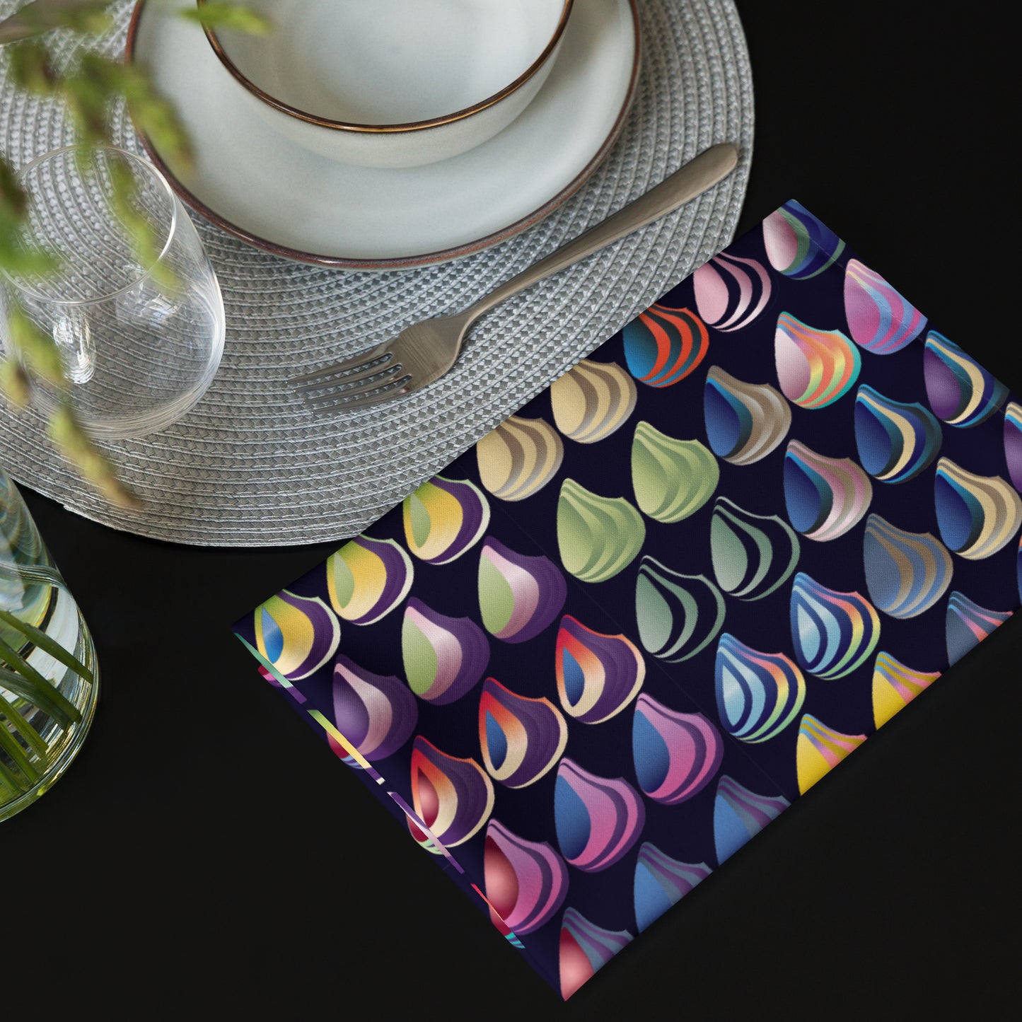 Cloth napkin set Kukloso Abstractical Pattern No 64 - Free Shipping