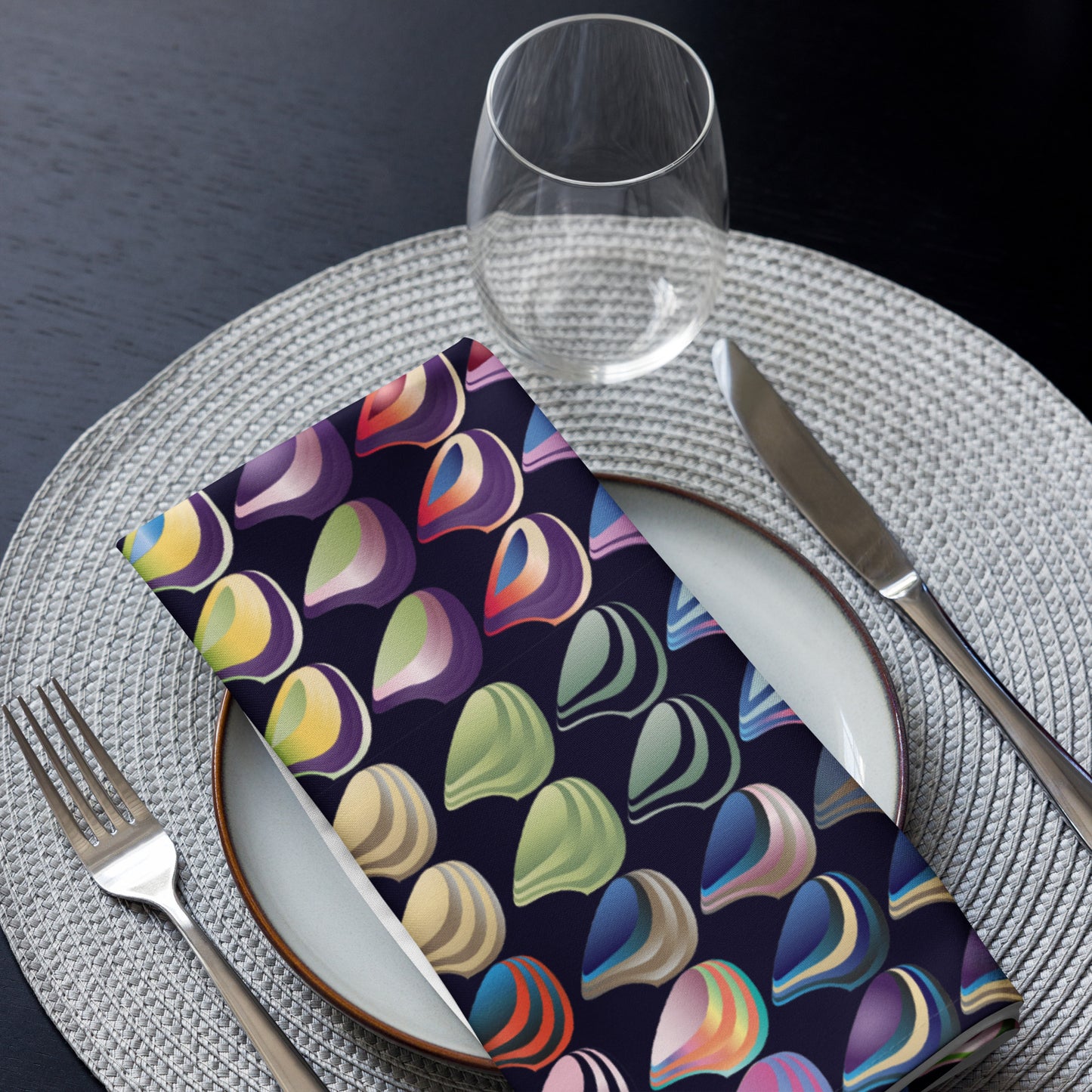 Cloth napkin set Kukloso Abstractical Pattern No 64 - Free Shipping