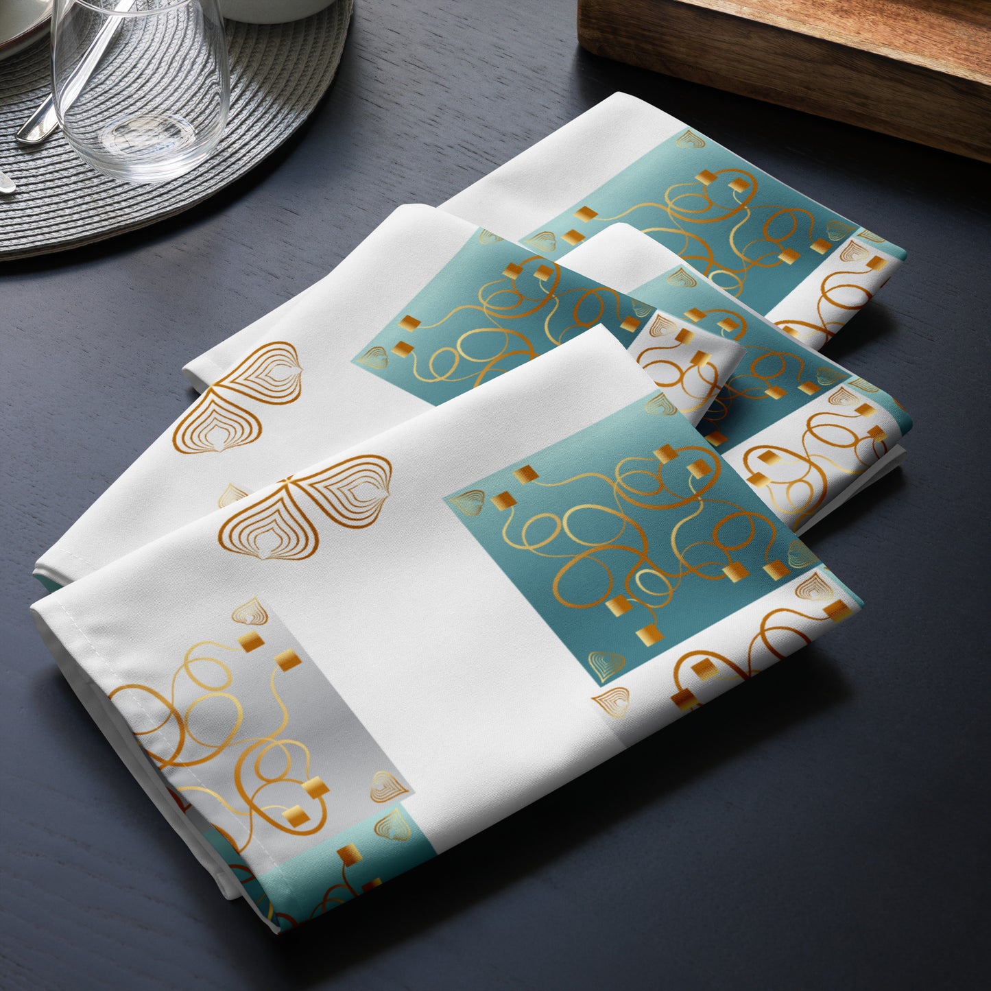 Cloth napkin set Kukloso Abstractical Pattern No 68.5 - Free Shipping