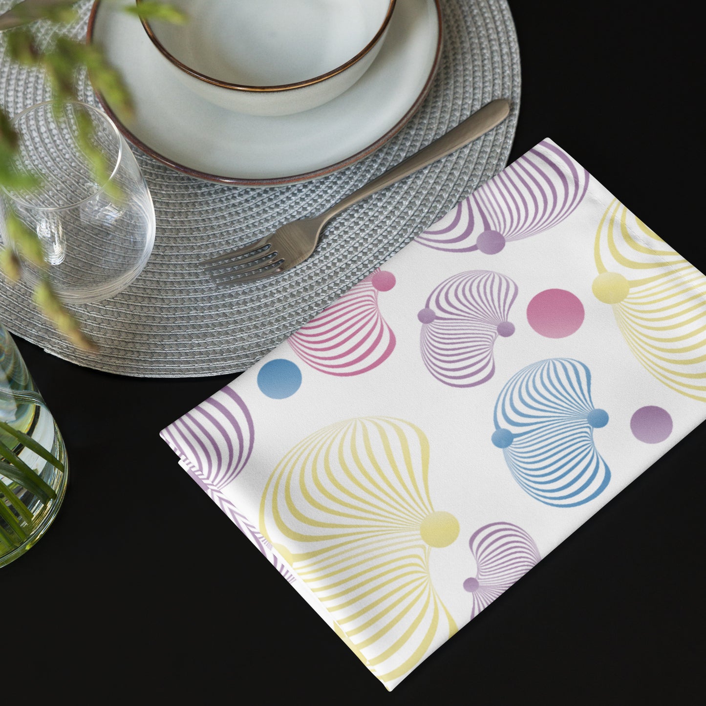 Cloth napkin set Kukloso Abstractical Pattern No 129 - Free Shipping