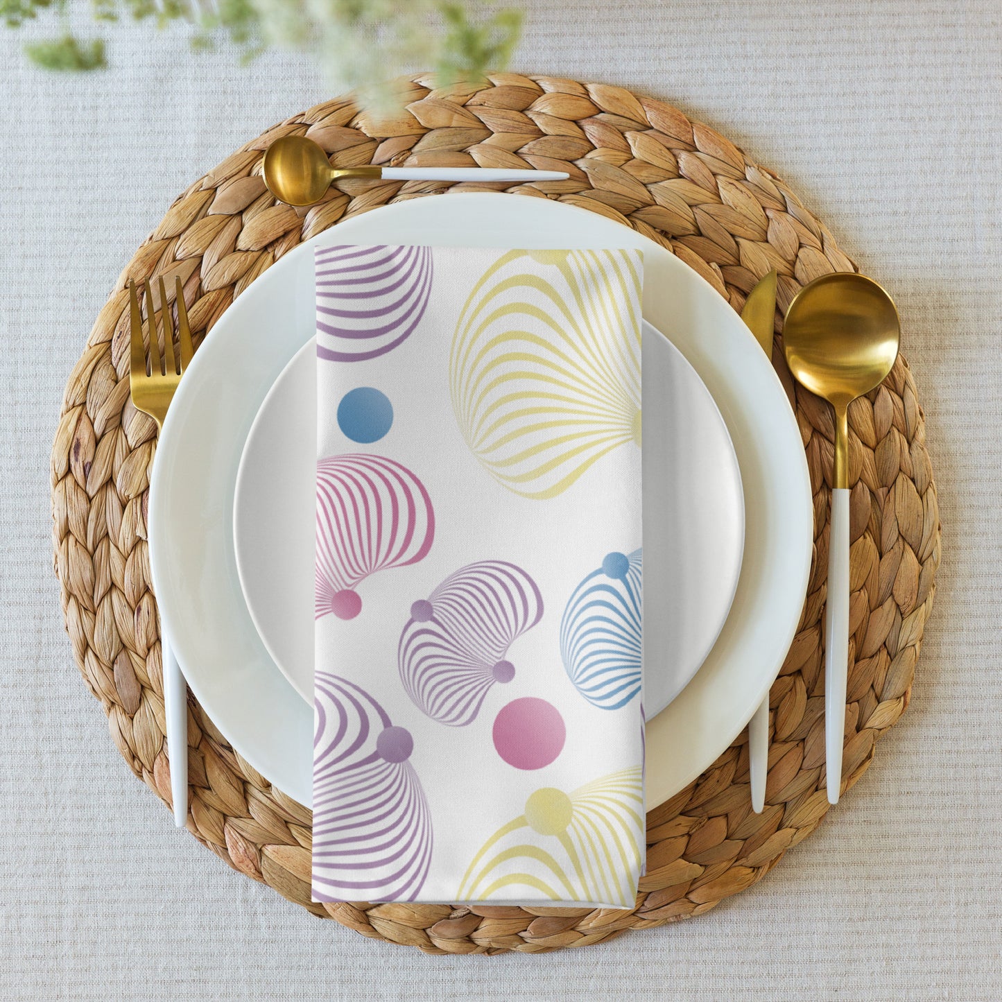 Cloth napkin set Kukloso Abstractical Pattern No 129 - Free Shipping