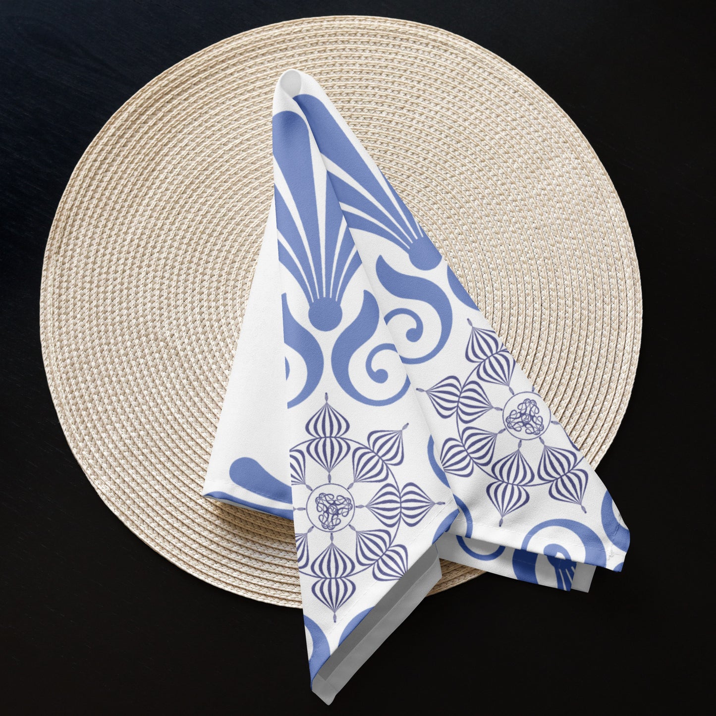 Cloth napkin set Kukloso Four Fleuron Fans - Free Shipping