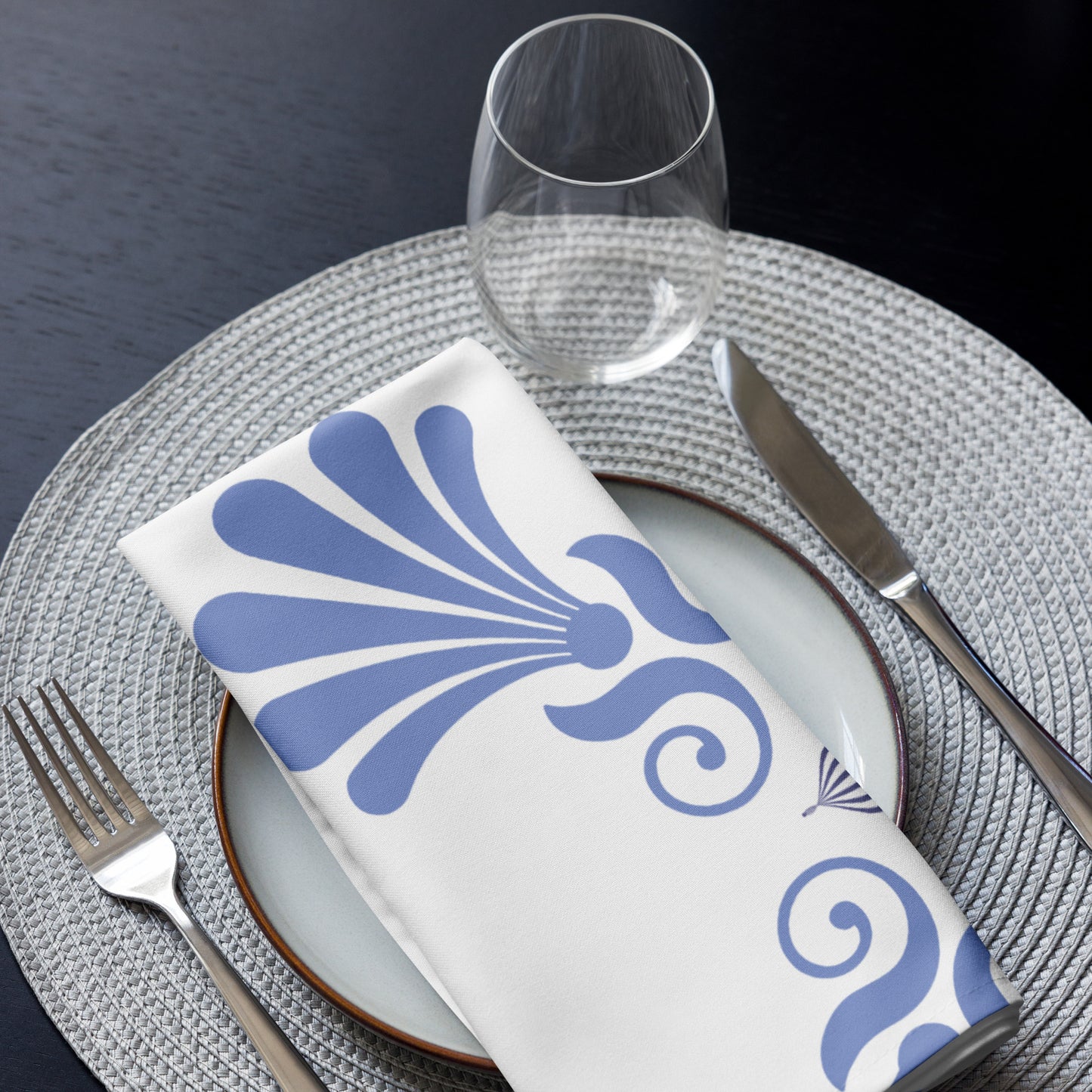 Cloth napkin set Kukloso Four Fleuron Fans - Free Shipping