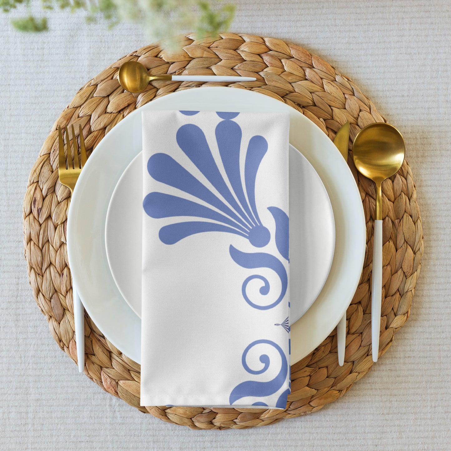 Cloth napkin set Kukloso Four Fleuron Fans - Free Shipping