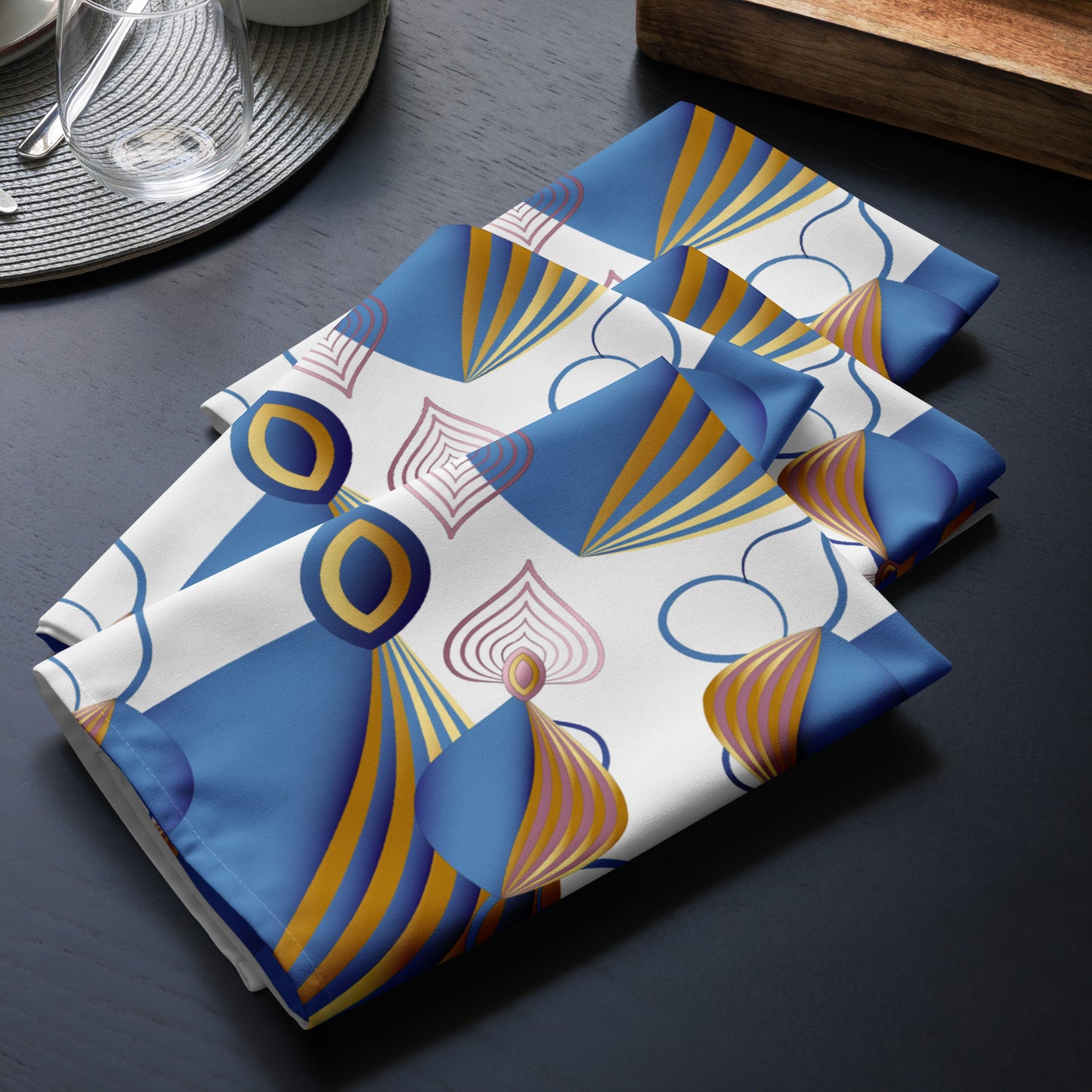 Cloth napkin set Kukloso Fleurons No 48 - Free Shipping