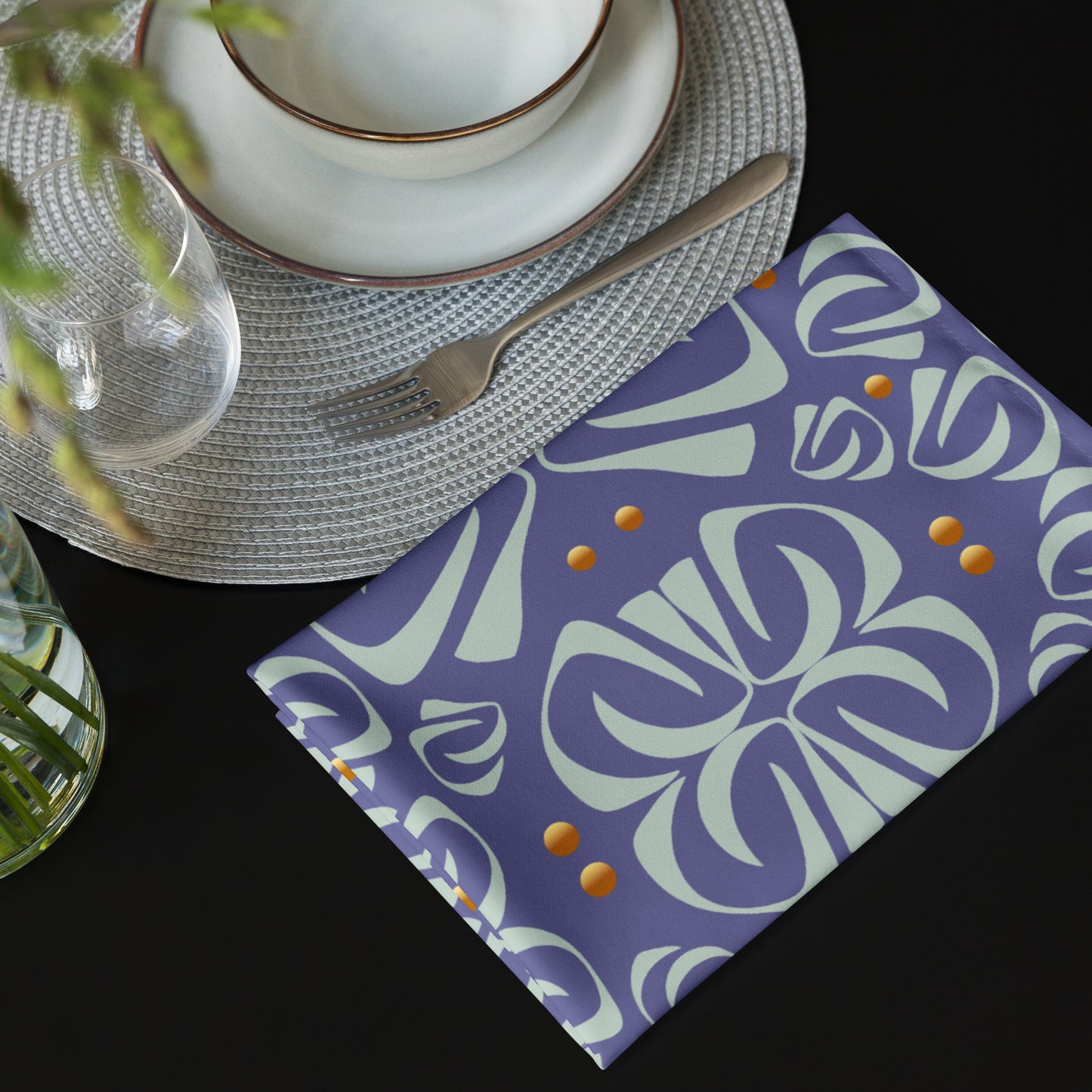 Cloth napkin set Kukloso Fleurons No 32 - Free Shipping