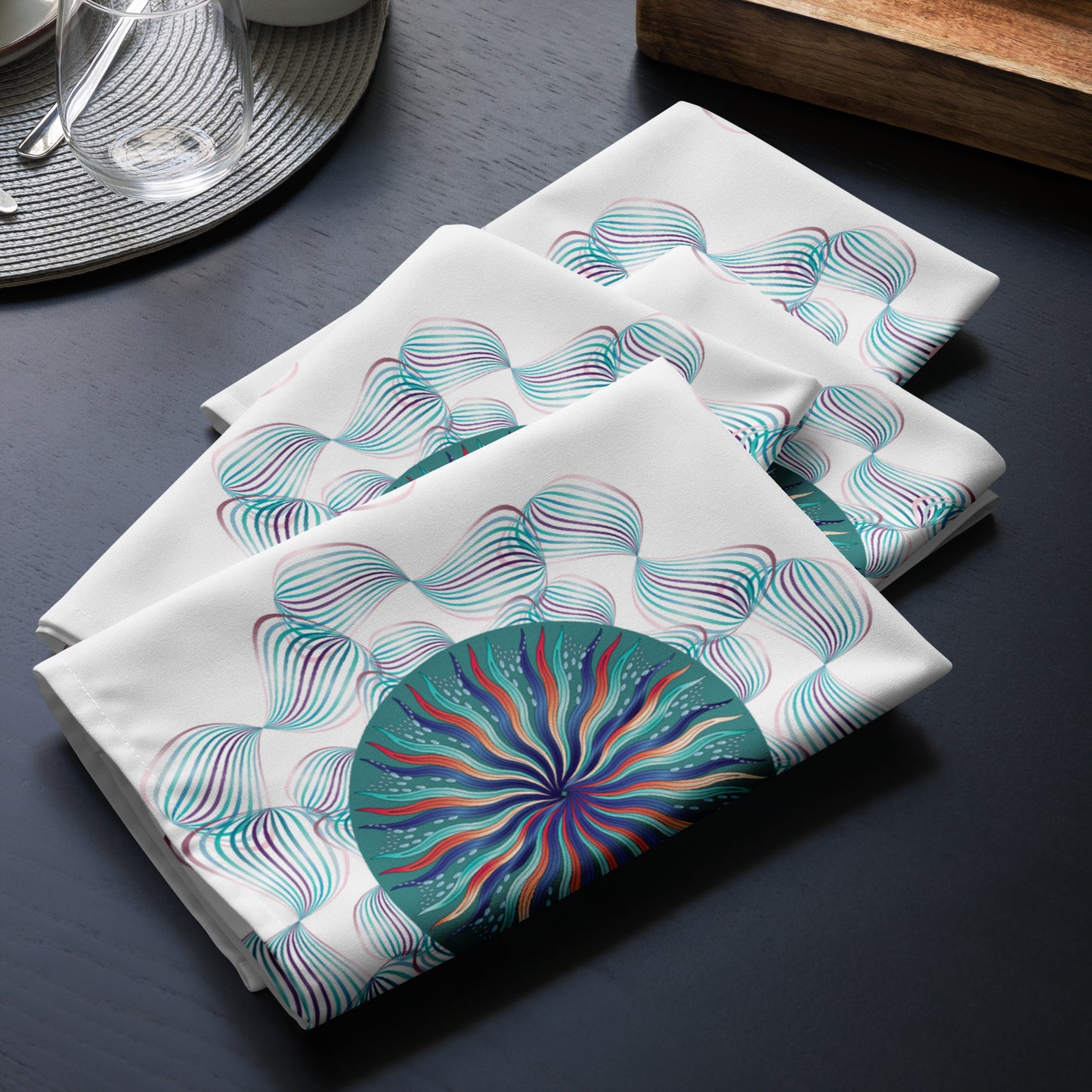 Cloth napkin set Kukloso Abstractical No 29 - Free Shipping