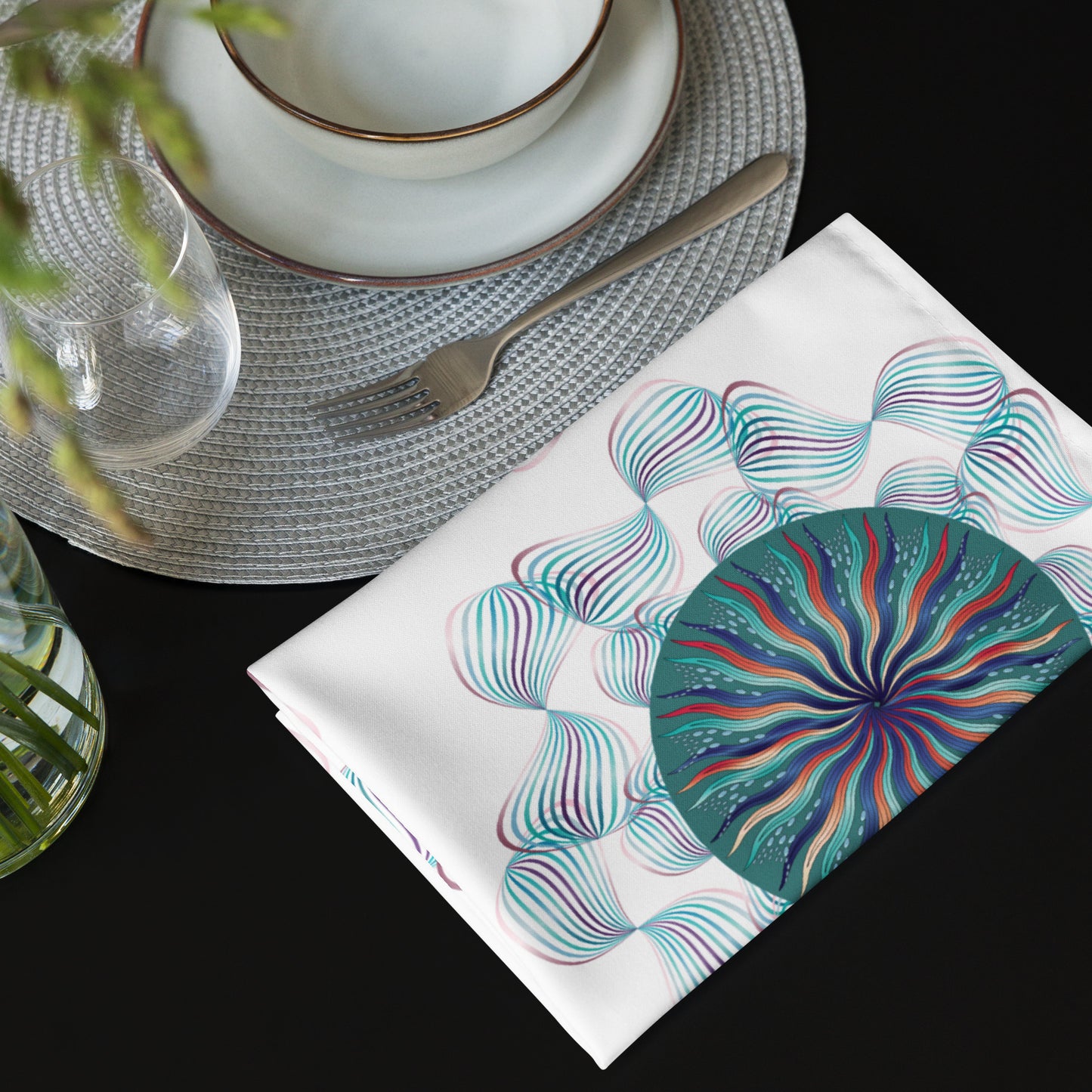 Cloth napkin set Kukloso Abstractical No 29 - Free Shipping