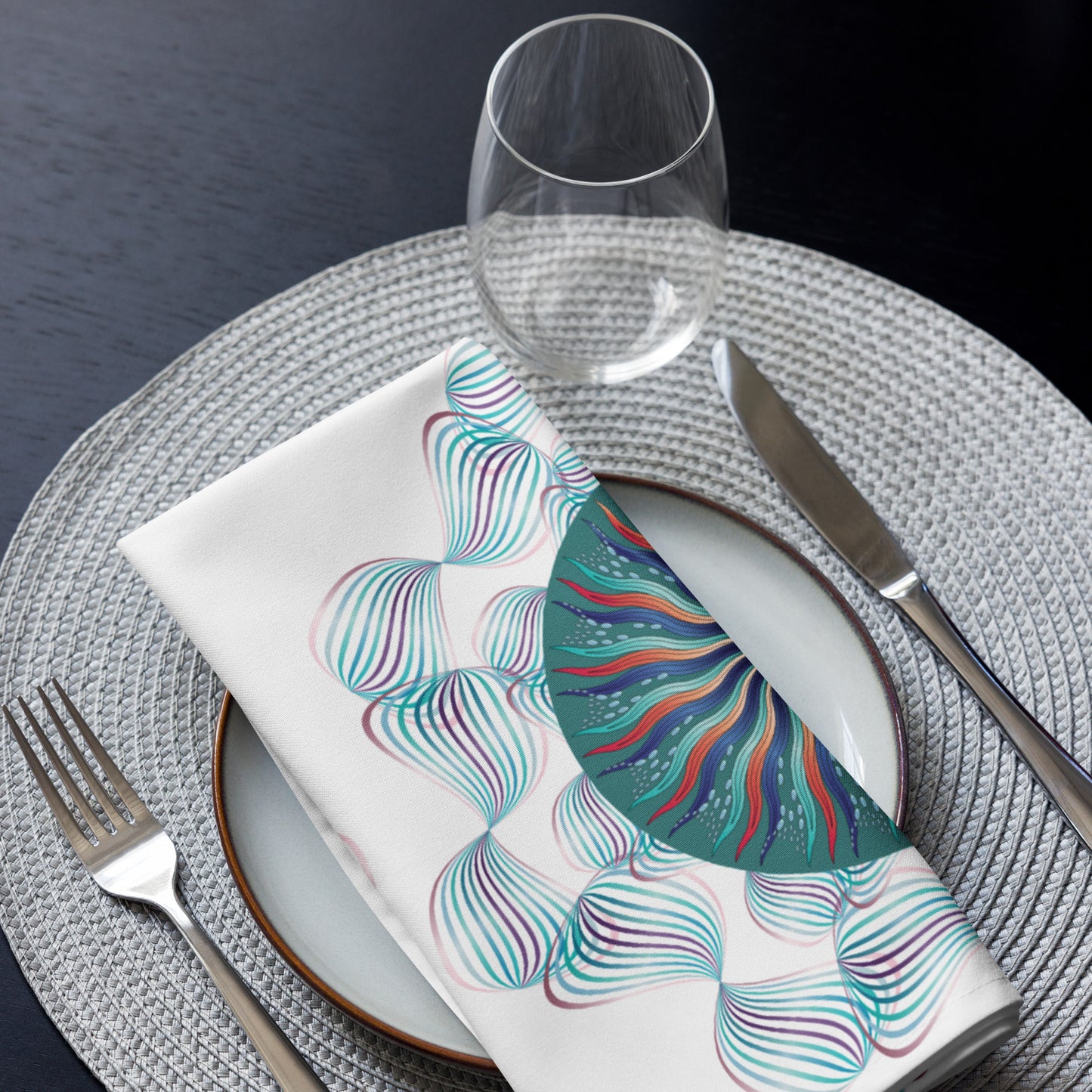 Cloth napkin set Kukloso Abstractical No 29 - Free Shipping