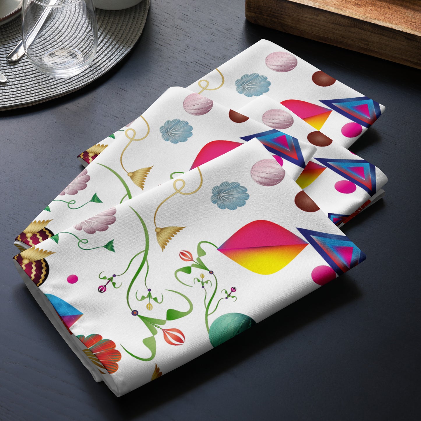 Cloth napkin set Kukloso Abstractical No 24 - Free Shipping