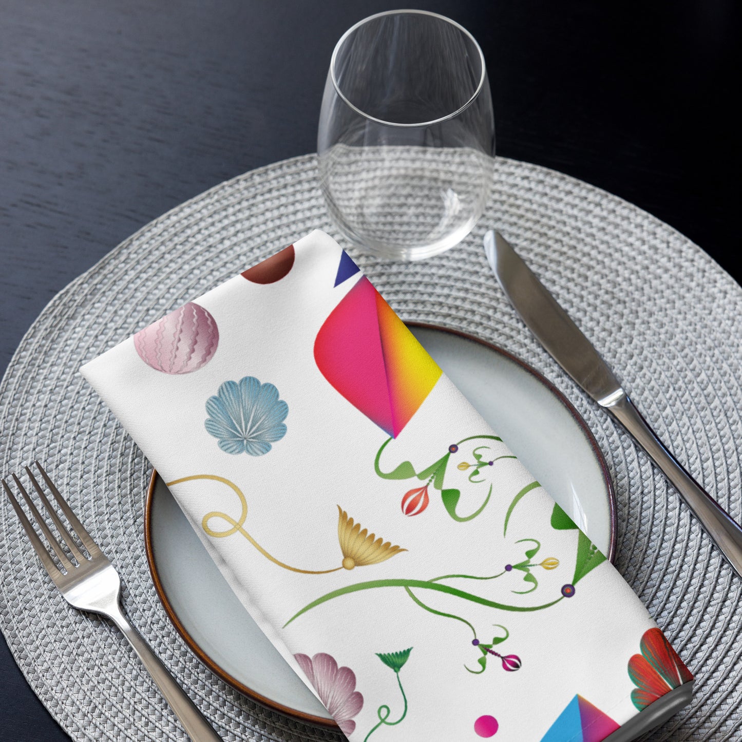 Cloth napkin set Kukloso Abstractical No 24 - Free Shipping