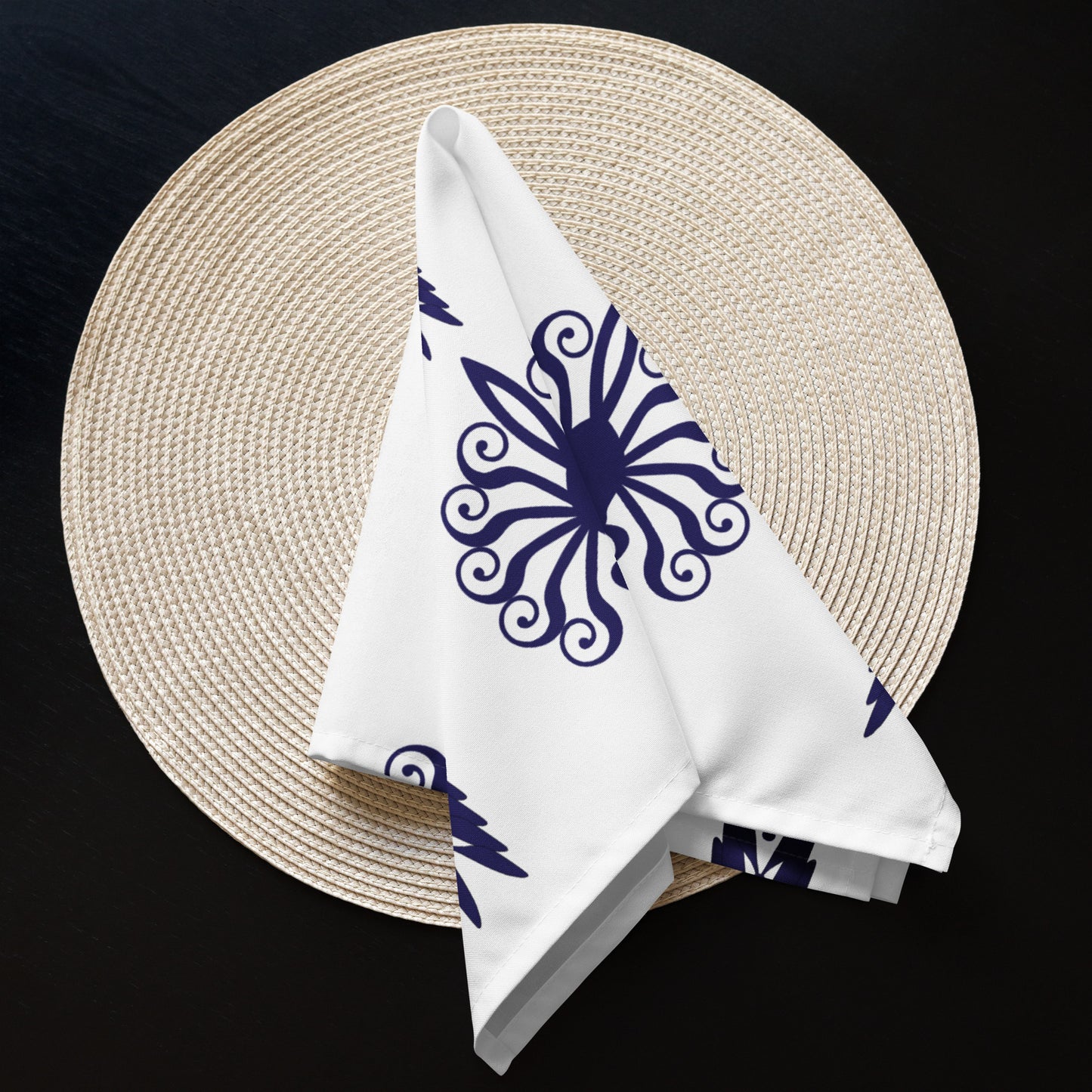 Cloth napkin set  Kukloso Ancient Geometrica No 21- Free Shipping