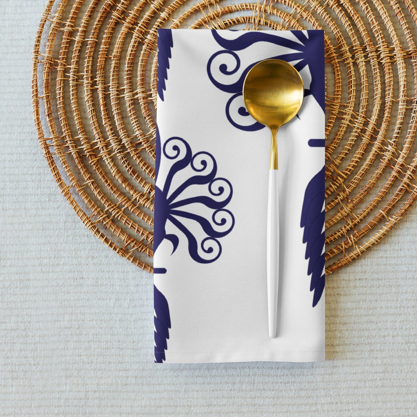 Cloth napkin set  Kukloso Ancient Geometrica No 21- Free Shipping