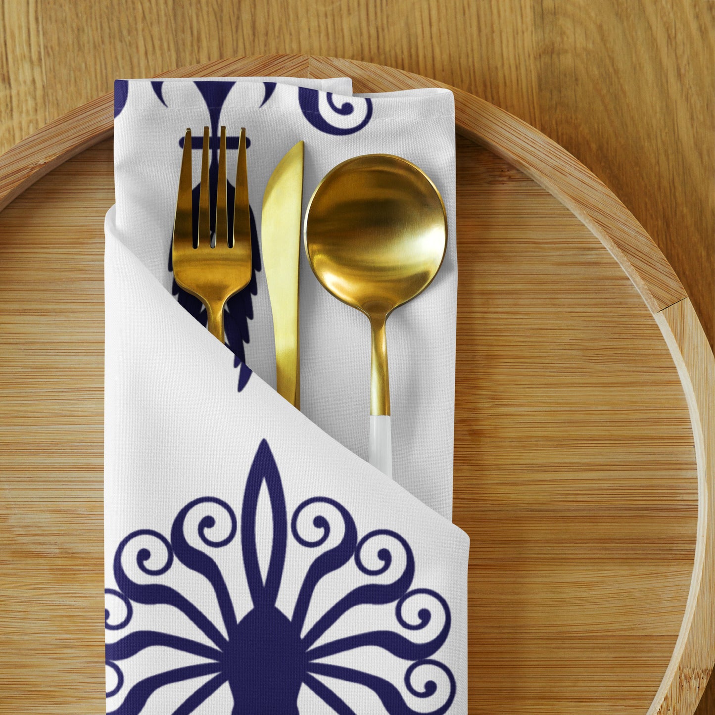 Cloth napkin set  Kukloso Ancient Geometrica No 21- Free Shipping