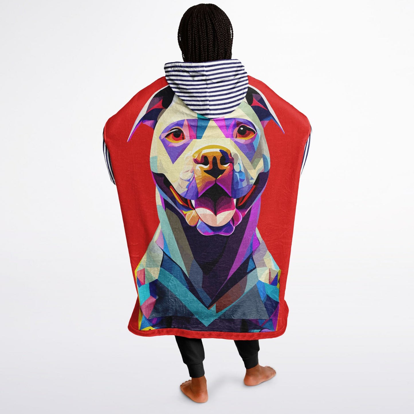 Snug Hoodie Economy - AOP Kukloso Cubist Pit Bull Terrier Dog - Free Shipping