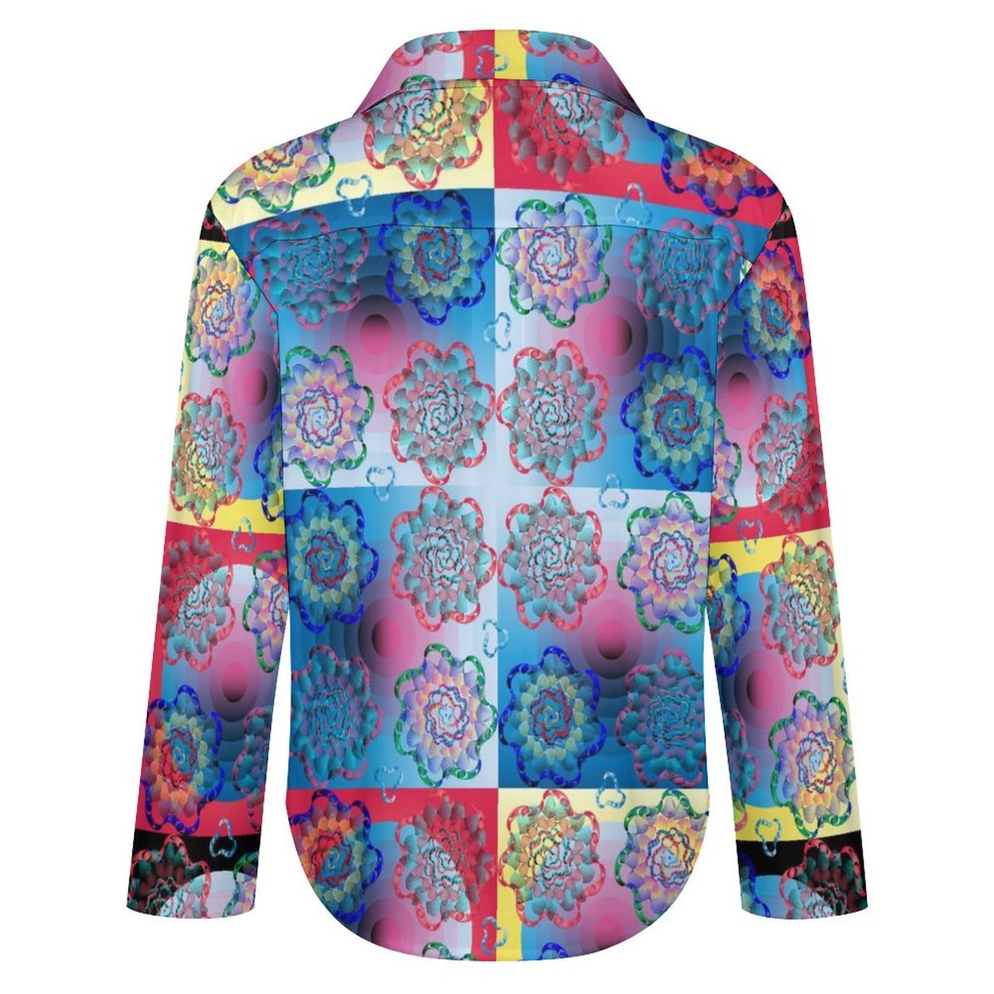 Long Sleeve Shirt Blouse Kukloso Abstract No 947