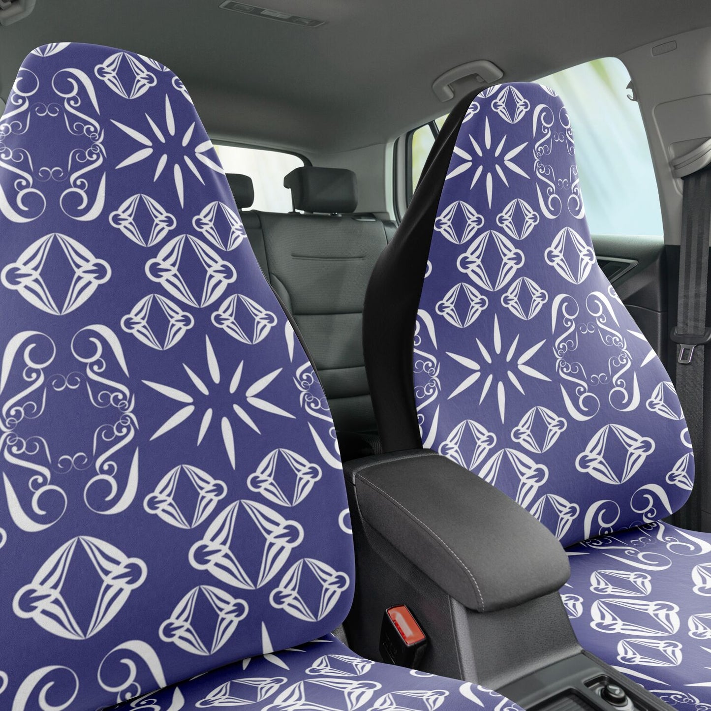 Car Seat Cover - AOP  Kukloso Abstractical No 43 Periwinkle color - Free Shipping