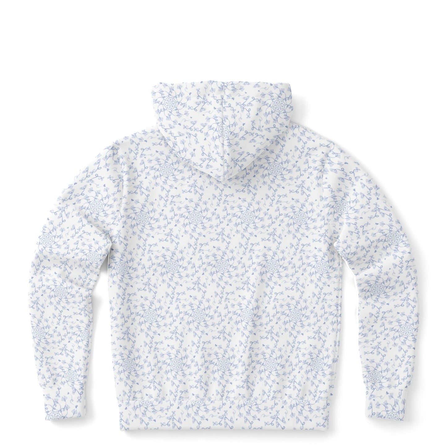 Fashion Zip-Up Hoodie - AOP Kukloso Abstractical No 19 Navy shapes on White - Free Shipping