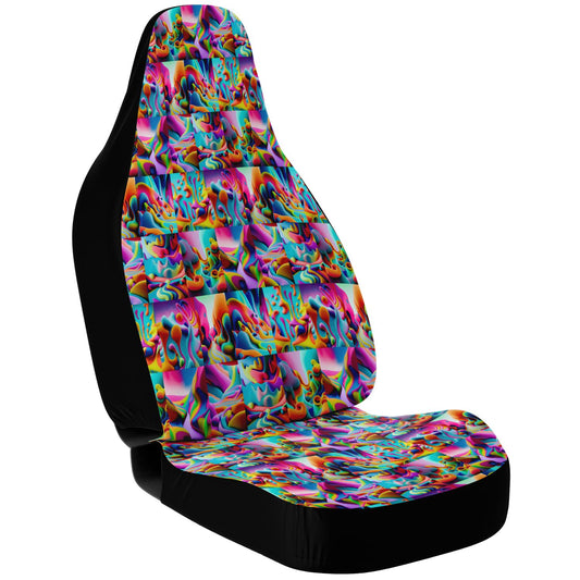 Car Seat Cover - AOP Kukloso Got Color Series No 1 crazy-multicolored, small pattern  - Free Shipping