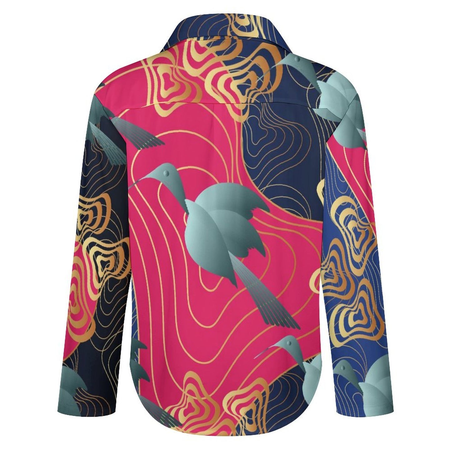 Long Sleeve Shirt Blouse Kukloso Abstract No 1415