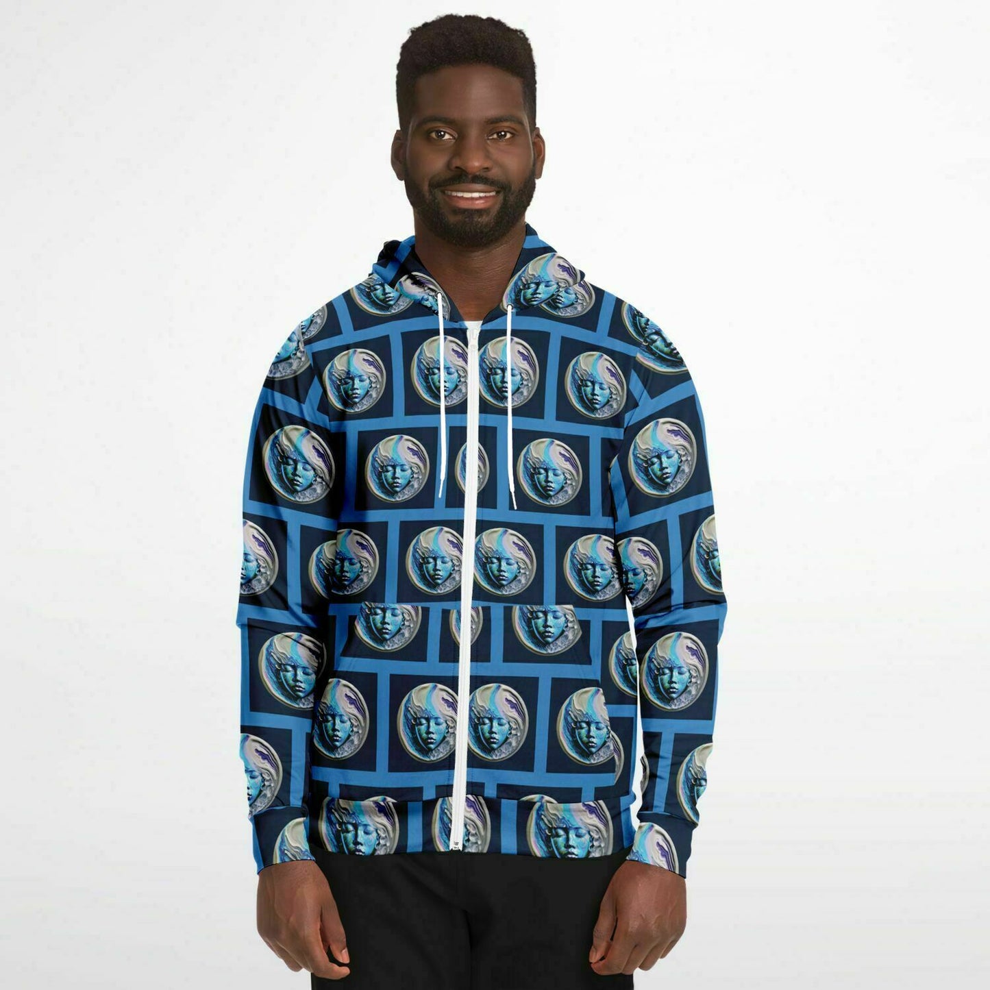 Fashion Zip-Up Hoodie - AOP Kukloso Space Faces No 52 - Free Shipping