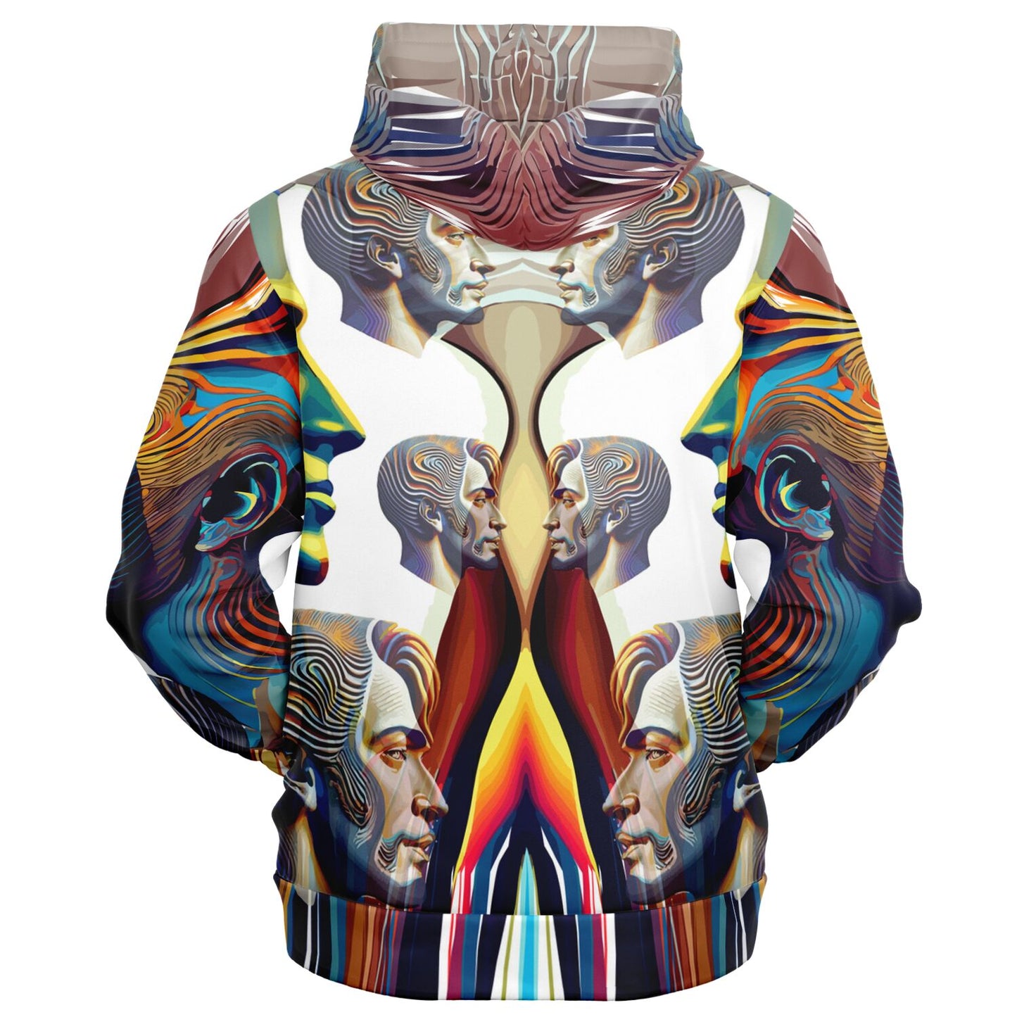 Fashion Zip-Up Hoodie - AOP Kukloso Cubist Faces No 41 - Free Shipping