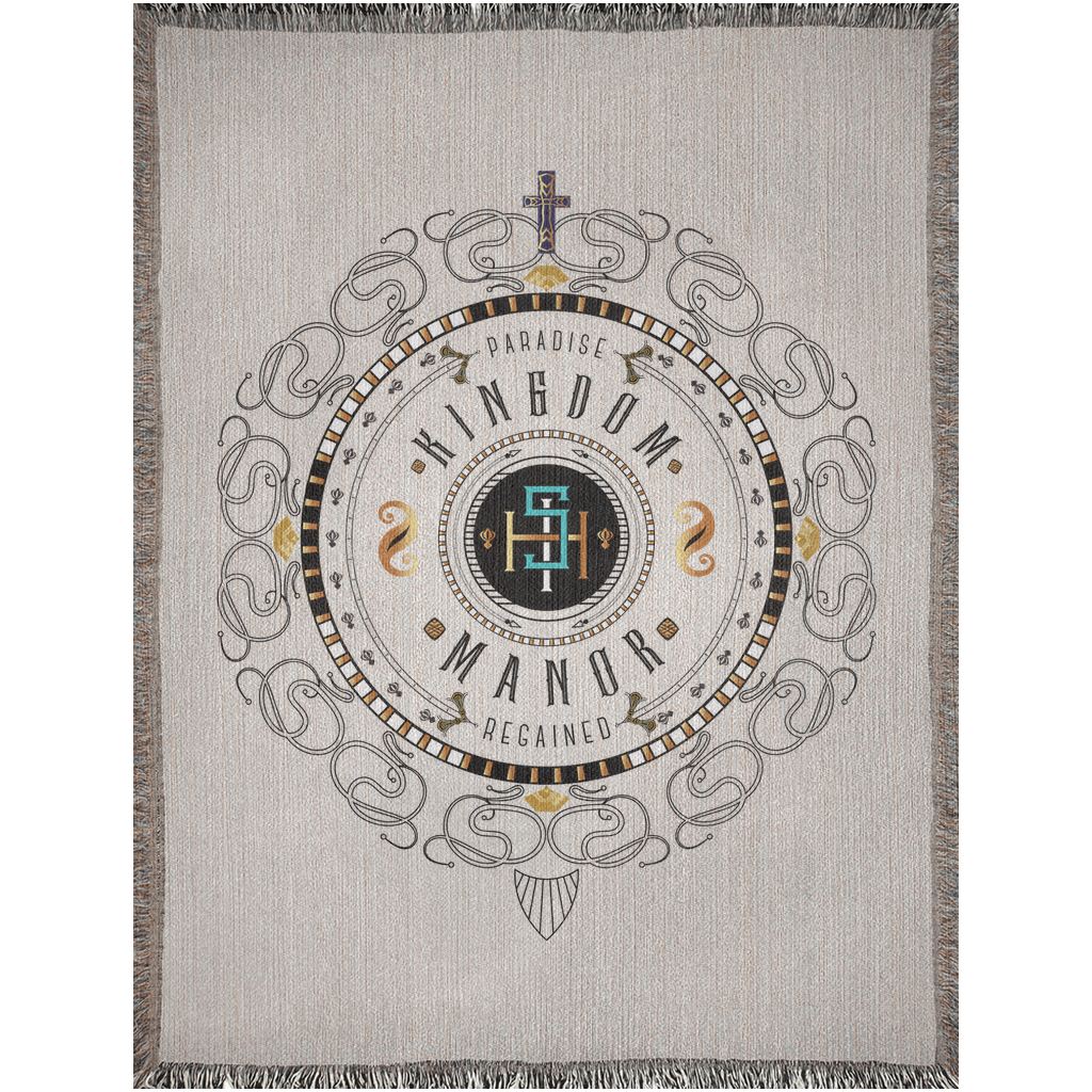 Woven Blankets Kukloso ISH Christogram -  'Kingdom Manor'- Free Shipping