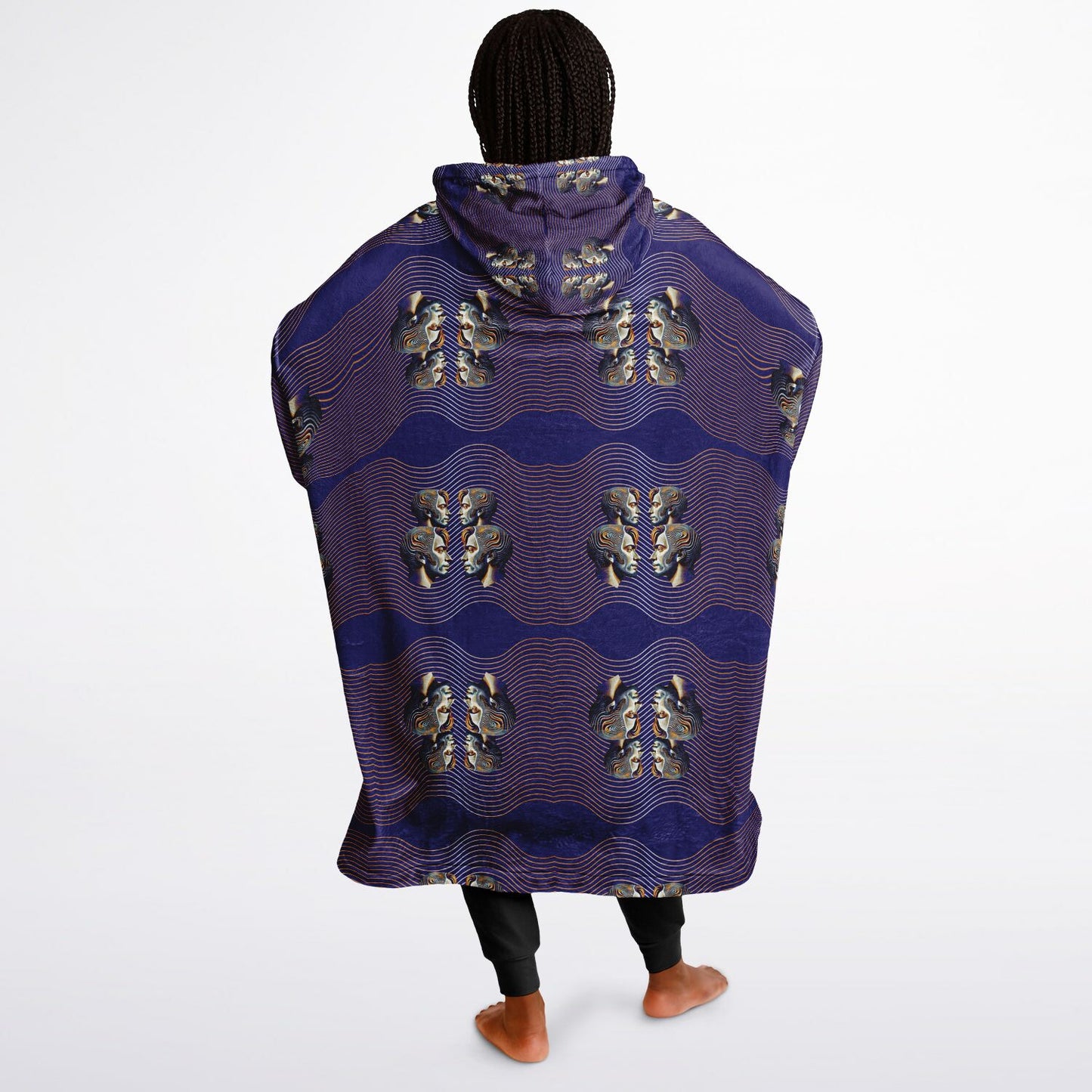 Snug Hoodie Economy - AOP Kukloso Cubist Faces No 43 B - Free Shipping