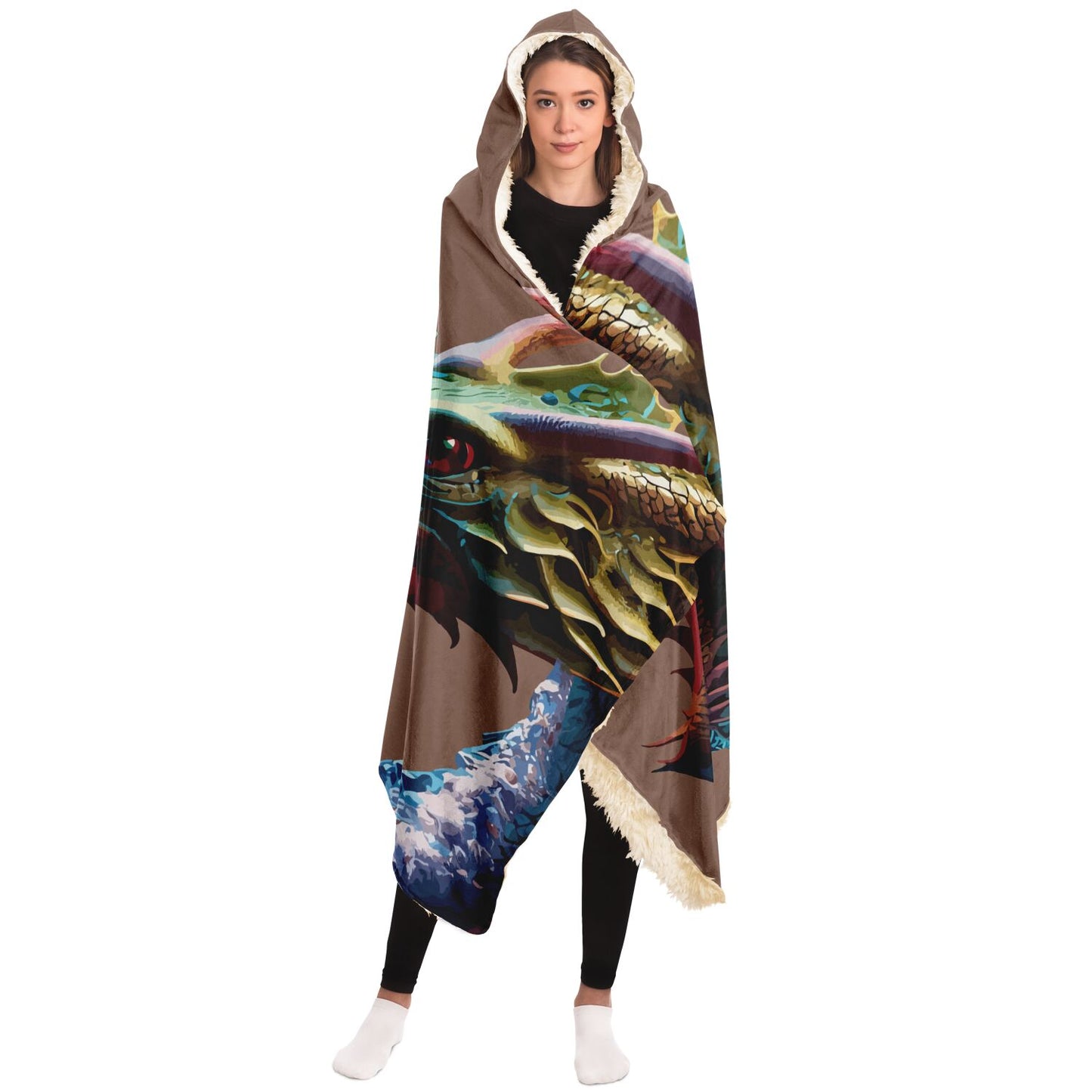 Hooded Blanket - AOP  Kukloso Two Dragons No 2 - Free Shipping