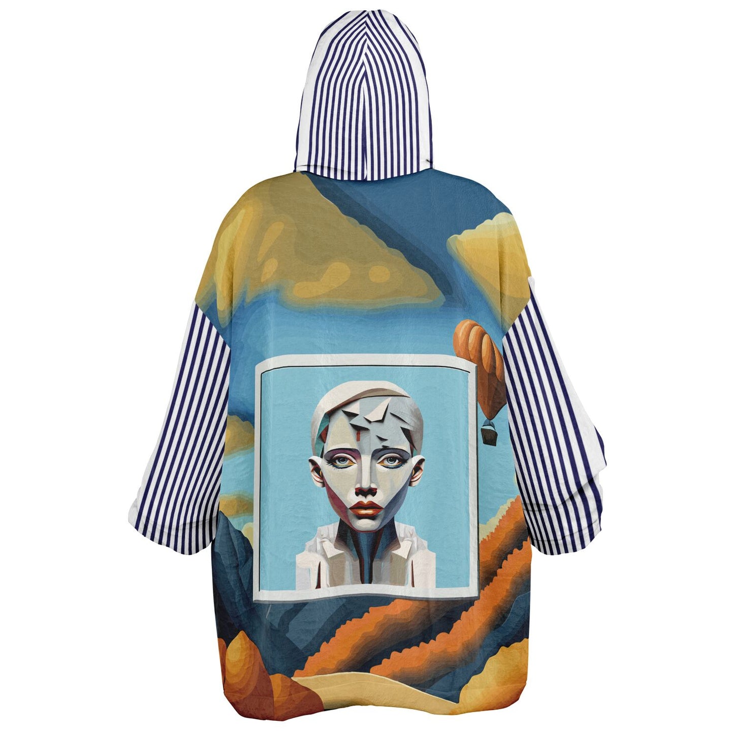 Snug Hoodie Economy - AOP Kukloso Cubist Faces No 60 Desert - Free Shipping