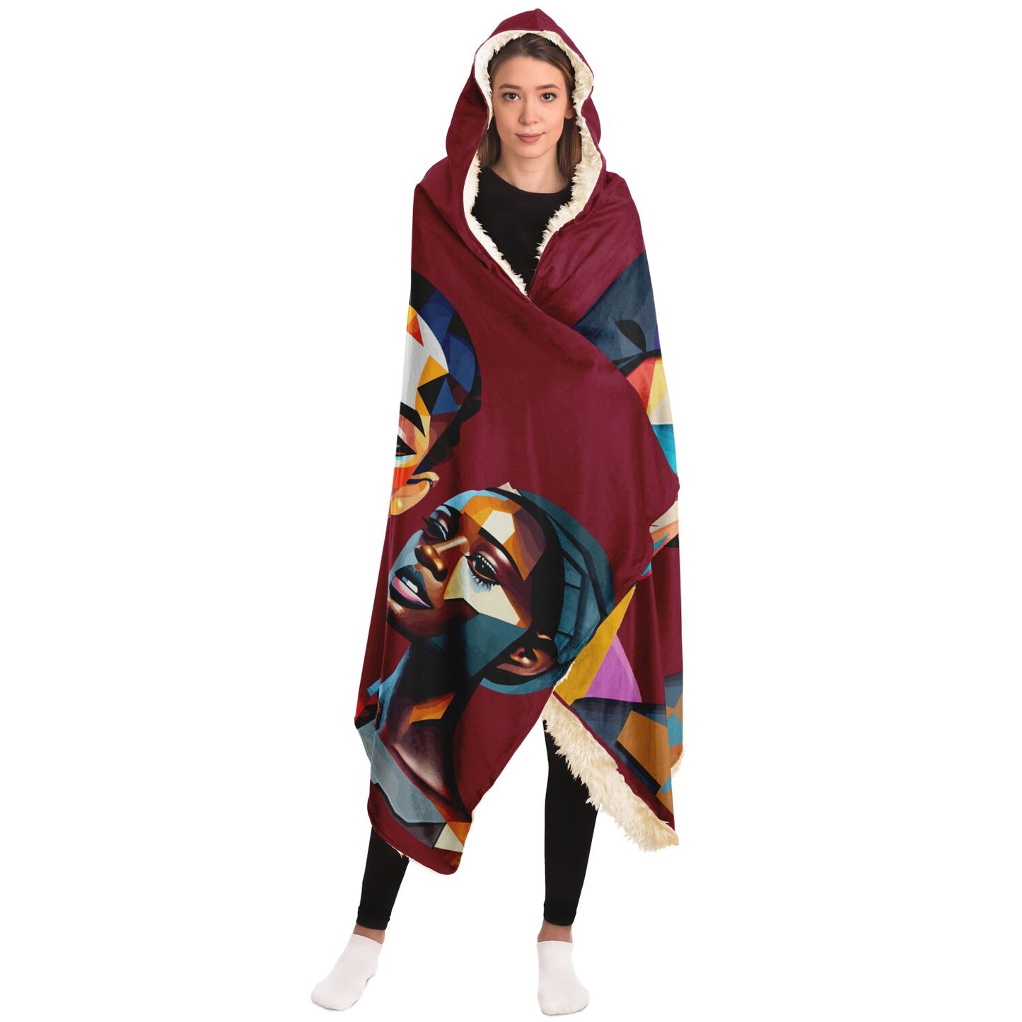 Hooded Blanket - AOP Kukloso The Four Ladies No 1 - Free Shipping