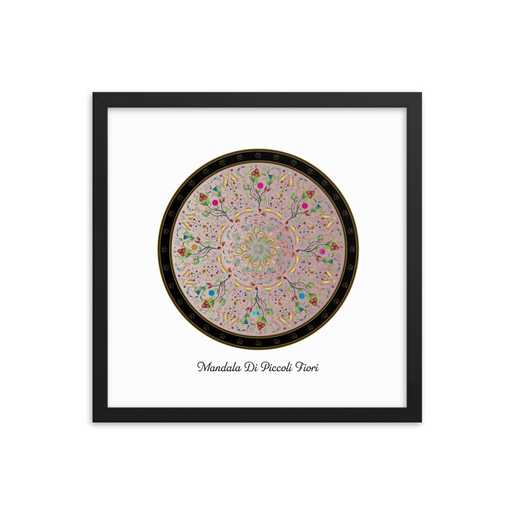 Framed Poster Circumplexical No 3886 Mandala Di Piccoli Fiori - Little Flowers Free Shipping