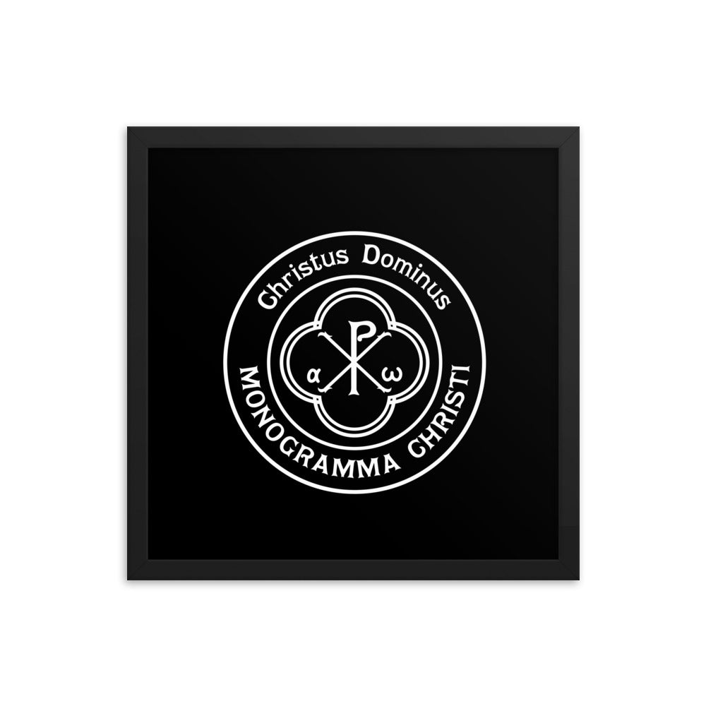 Framed poster PX Christogram Black Free Shipping