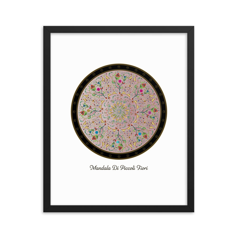 Framed Poster Circumplexical No 3886 Mandala Di Piccoli Fiori - Little Flowers Free Shipping