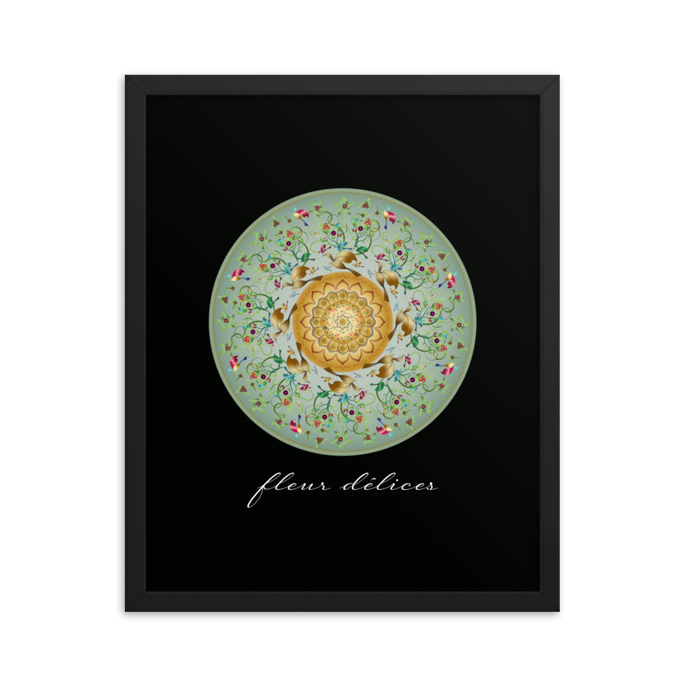 Framed Poster Circumplexical No 3953 Mandala Fleur Delices Flower Delights Free Shipping