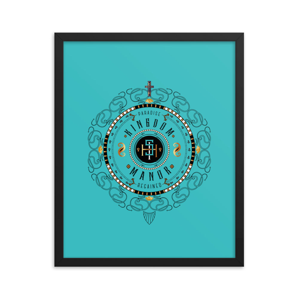 Framed poster Kingdom Manor Turquoise - Free Shipping