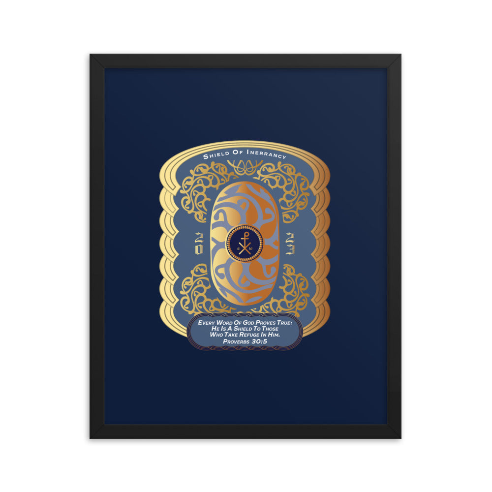 Framed poster Kuklos No 4466 Shield of Inerrancy - Proverbs 30:5 Free Shipping