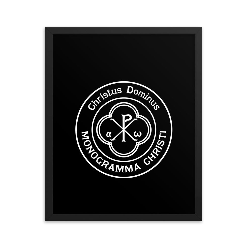 Framed poster PX Christogram Black Free Shipping