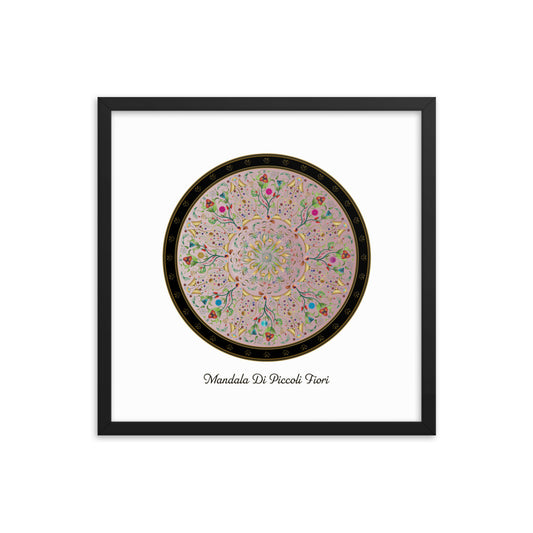 Framed Poster Circumplexical No 3886 Mandala Di Piccoli Fiori - Little Flowers Free Shipping