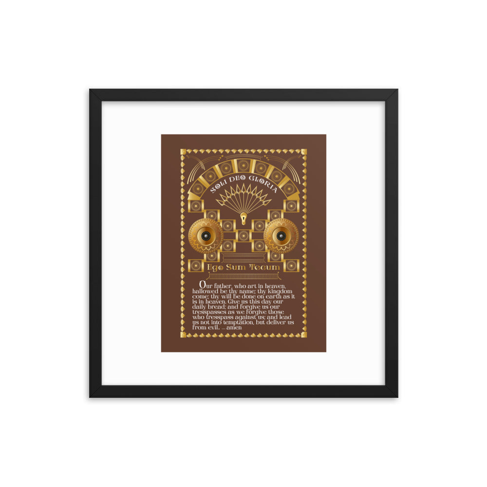 Framed poster OVC No 4244 The Lord's Prayer - "I am with you" - Free Shipping