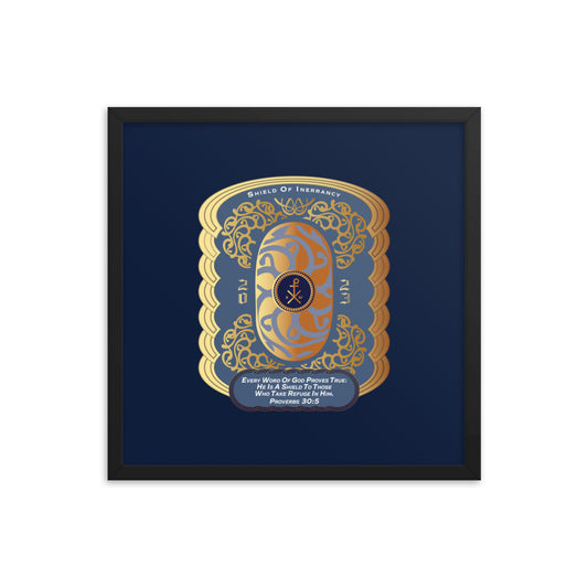 Framed poster Kuklos No 4466 Shield of Inerrancy - Proverbs 30:5 Free Shipping