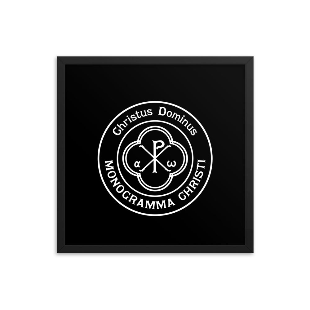 Framed poster PX Christogram Black Free Shipping