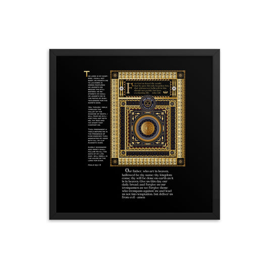 Framed poster 'The Lord's Prayer' & more...Free Shipping