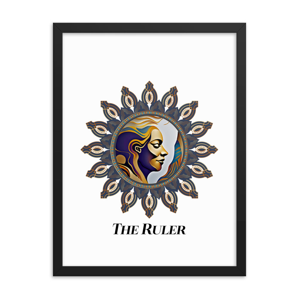 Framed Poster Kuklos No 4492 Mandala 'The Ruler' Free Shipping