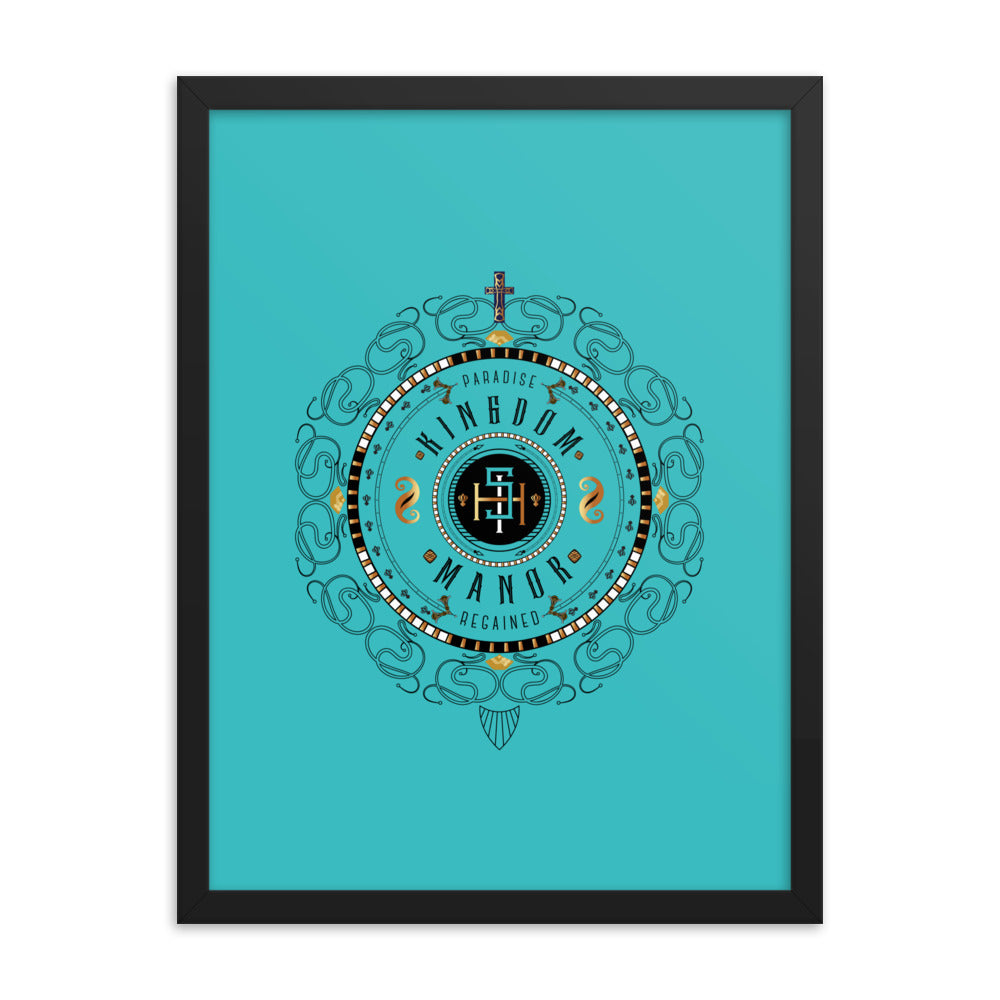 Framed poster Kingdom Manor Turquoise - Free Shipping