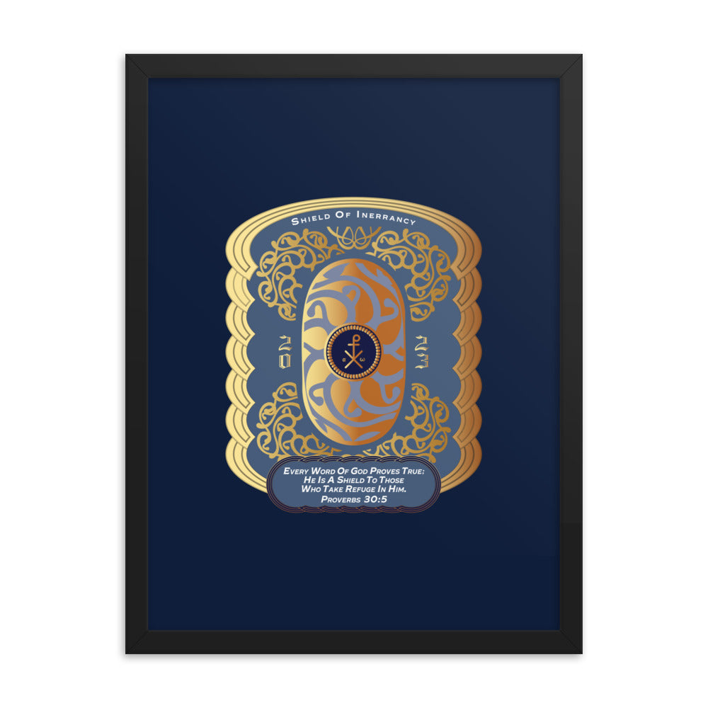 Framed poster Kuklos No 4466 Shield of Inerrancy - Proverbs 30:5 Free Shipping