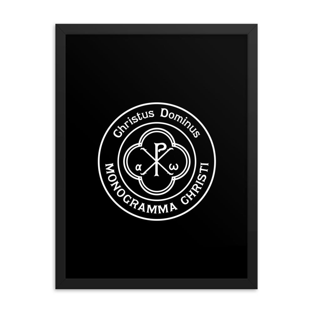 Framed poster PX Christogram Black Free Shipping